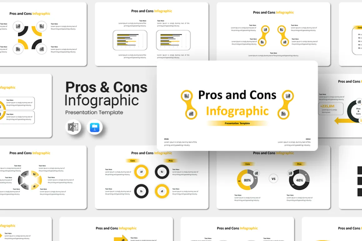 Pros Cons Infographic - Keynote