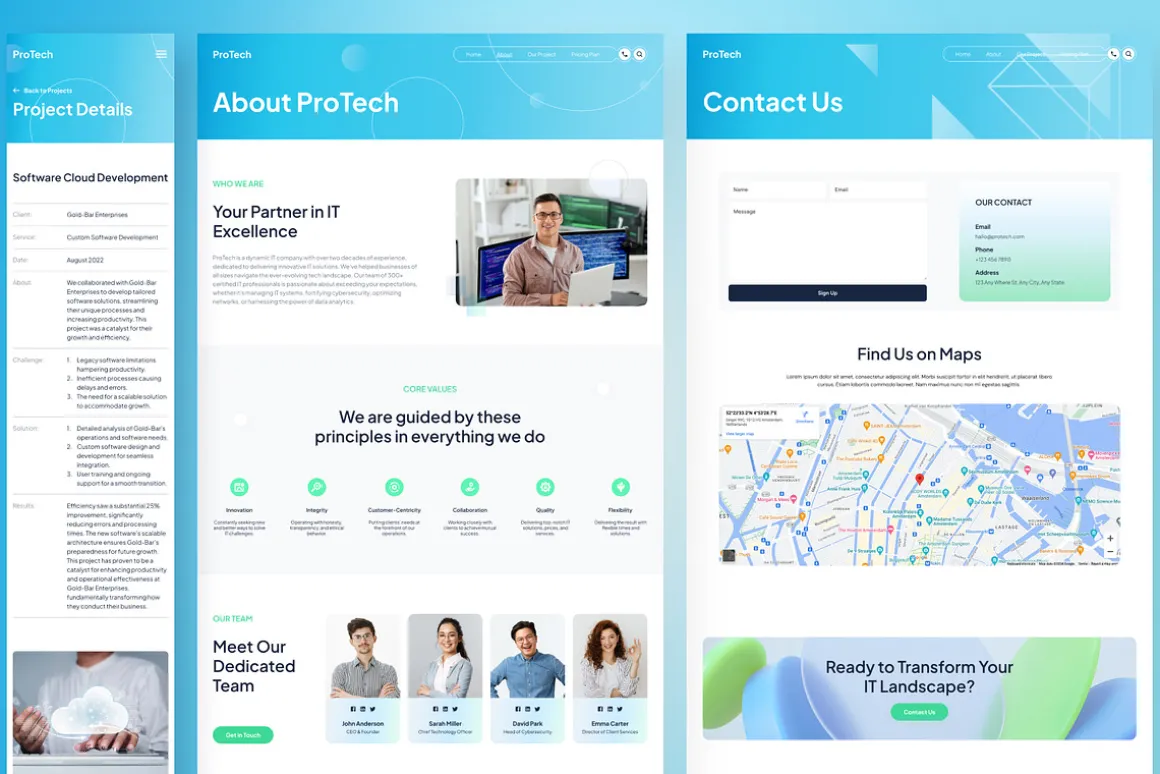 ProTech - IT Company Website Framer