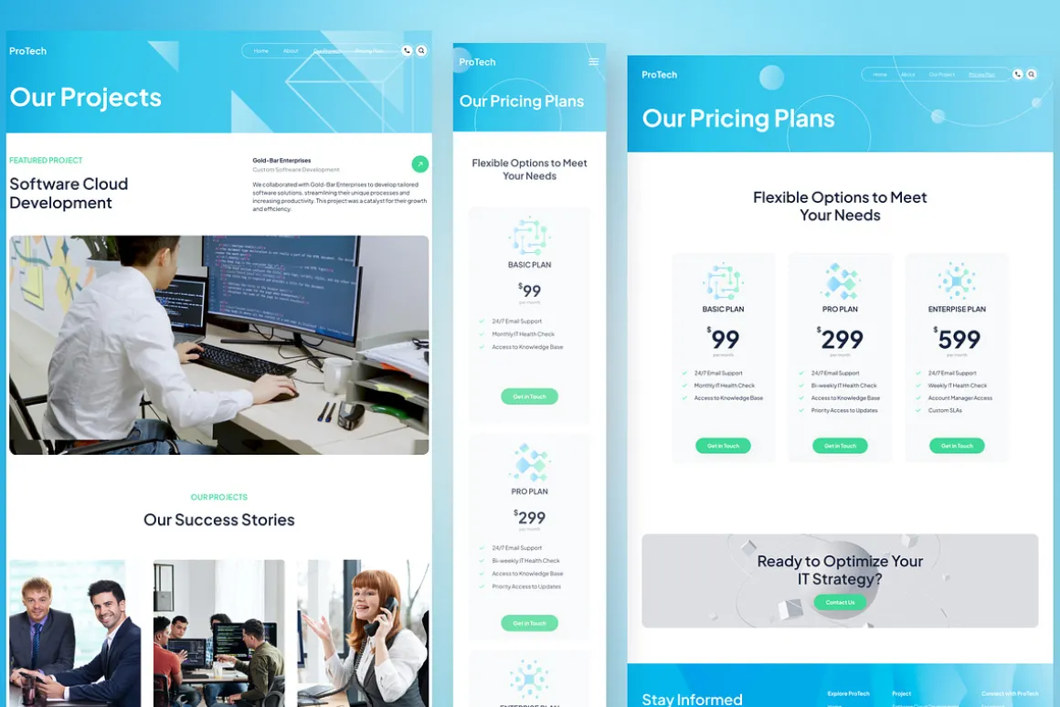 ProTech - IT Company Website Framer