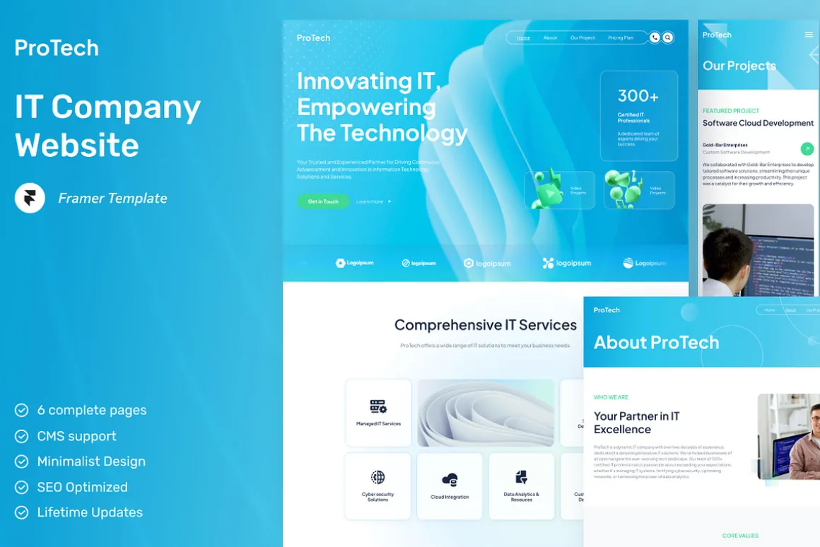 ProTech - IT Company Website Framer