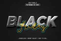PSD Black Friday 3D Editable Text