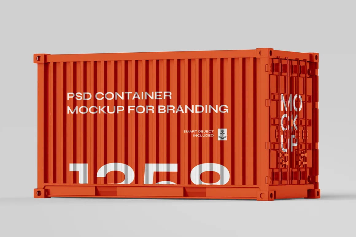 PSD Container Mockup For Branding