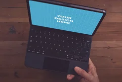 12 PSD Ipad Pro Keyboard Mockup #1