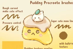 16 Pudding Procreate brushes