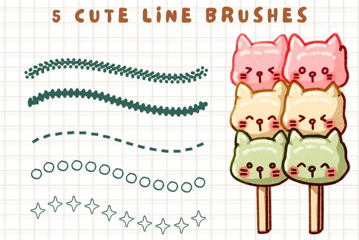 16 Pudding Procreate brushes