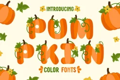 Pumpkin Color Fonts