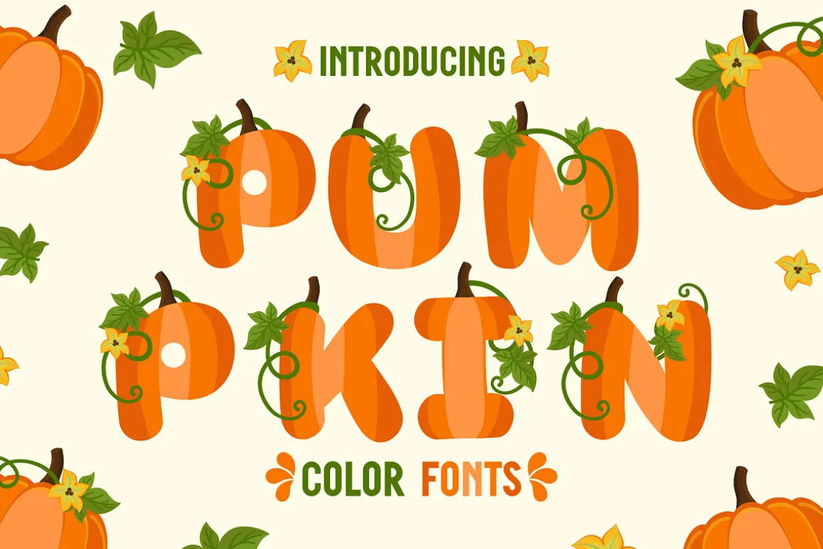 Pumpkin Color Fonts