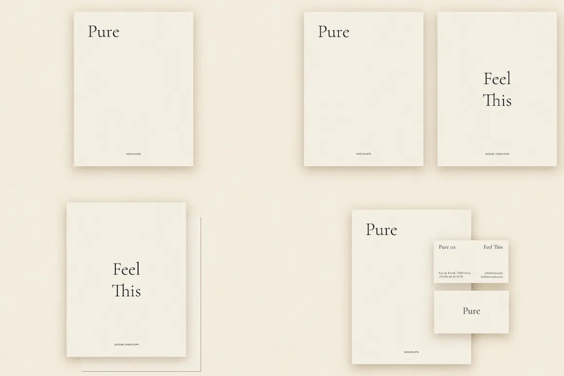 Pure Paper Mockup Scene Creator PSD