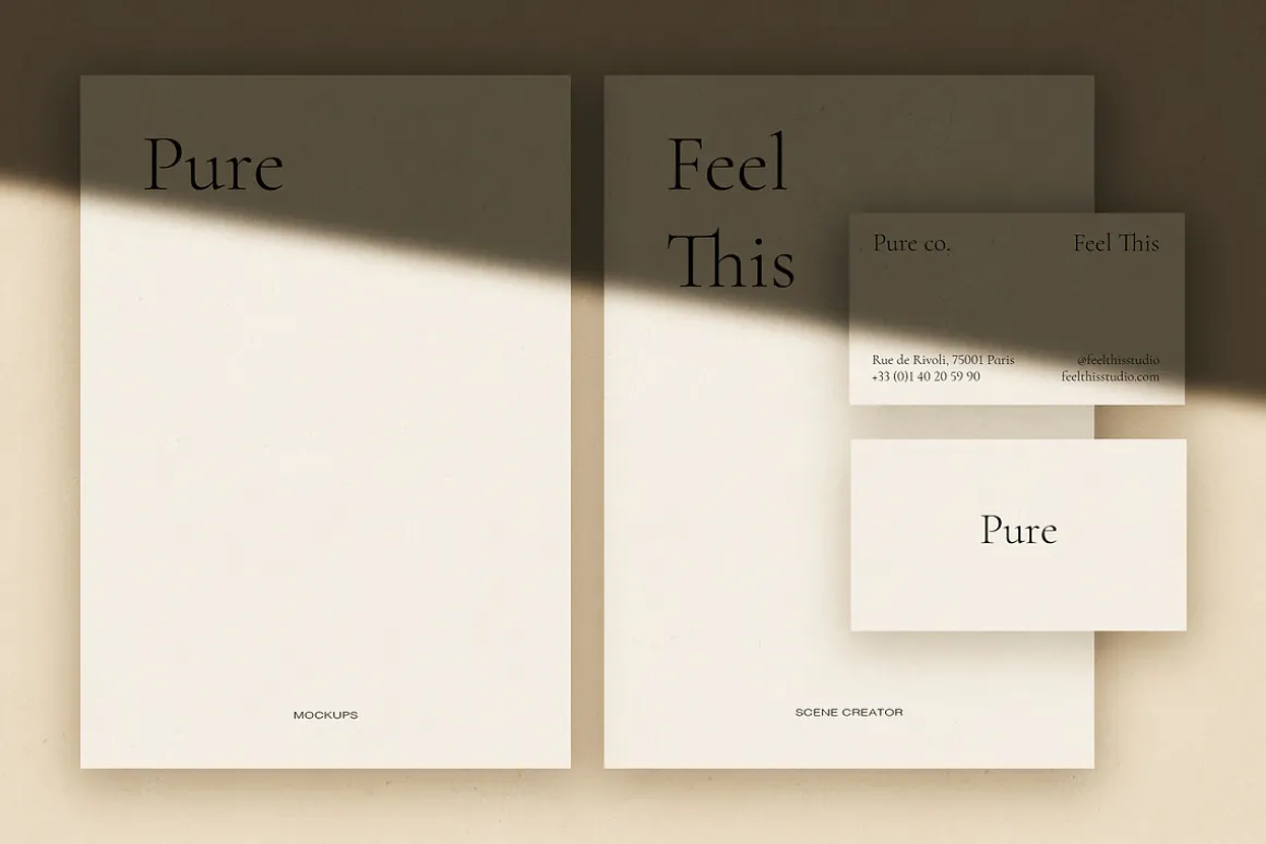 Pure Paper Mockup Scene Creator PSD