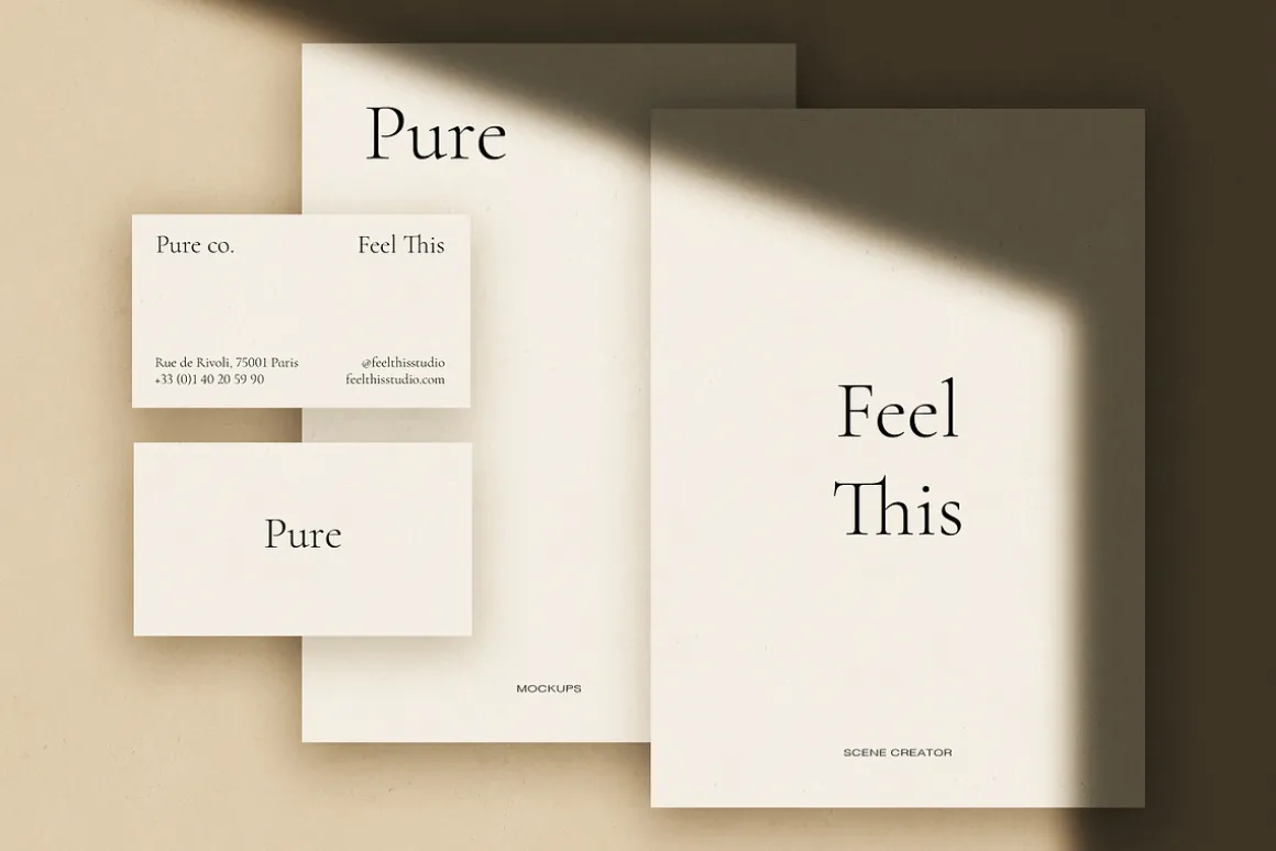Pure Paper Mockup Scene Creator PSD