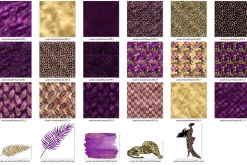 Purple and Gold Leopard