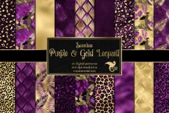 Purple and Gold Leopard