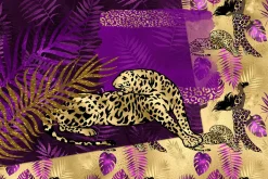 Purple and Gold Leopard