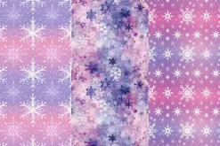 10 Purple Snowflake Seamless Pattern