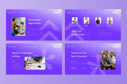 Purple Startup Company Google Slide