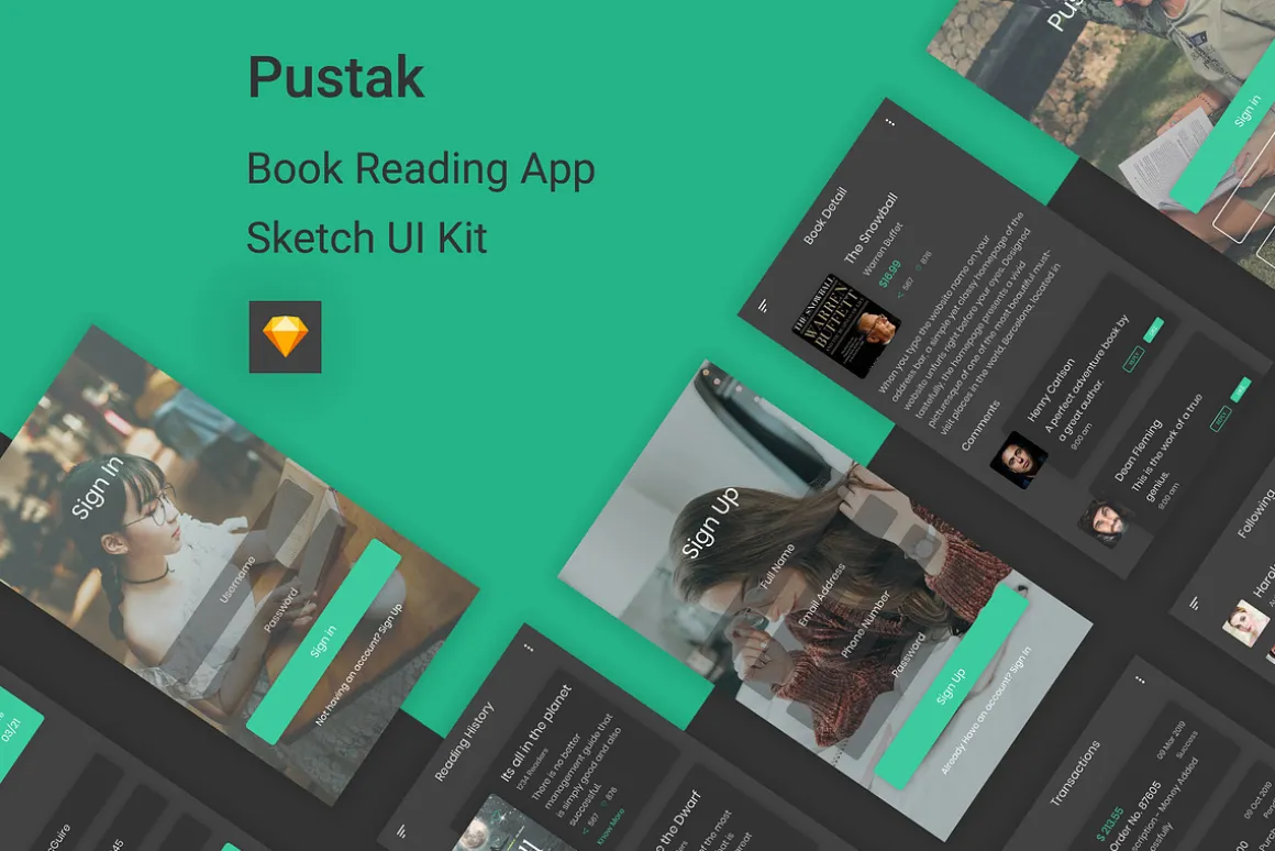 Pustak - Book Reading Sketch App