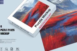 Puzzle Mockup and Box mock 525 piece