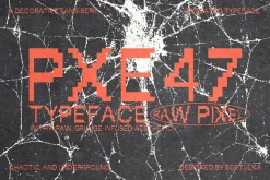 PXE47 Pixelated Typeface