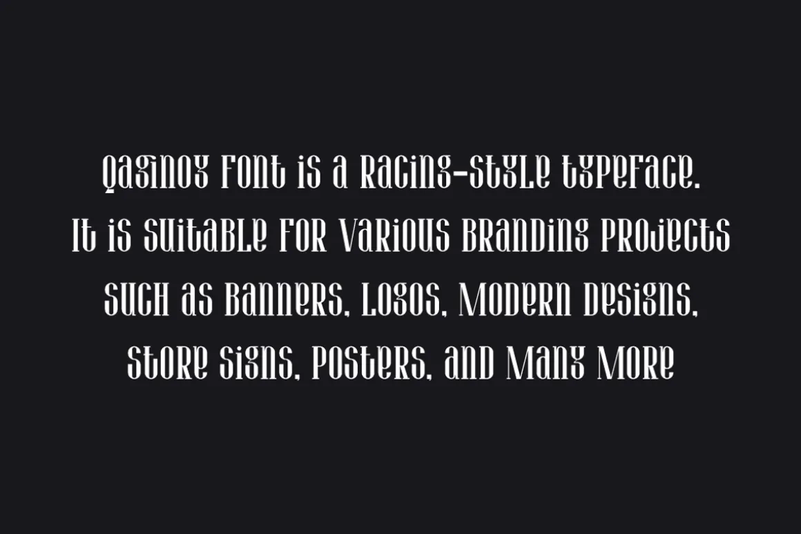 Qaginoy - Car Racing Font