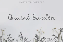 Quaint Garden Floral Font +EXTRAS