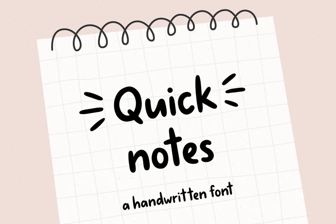 Quick notes | Handwritten Font