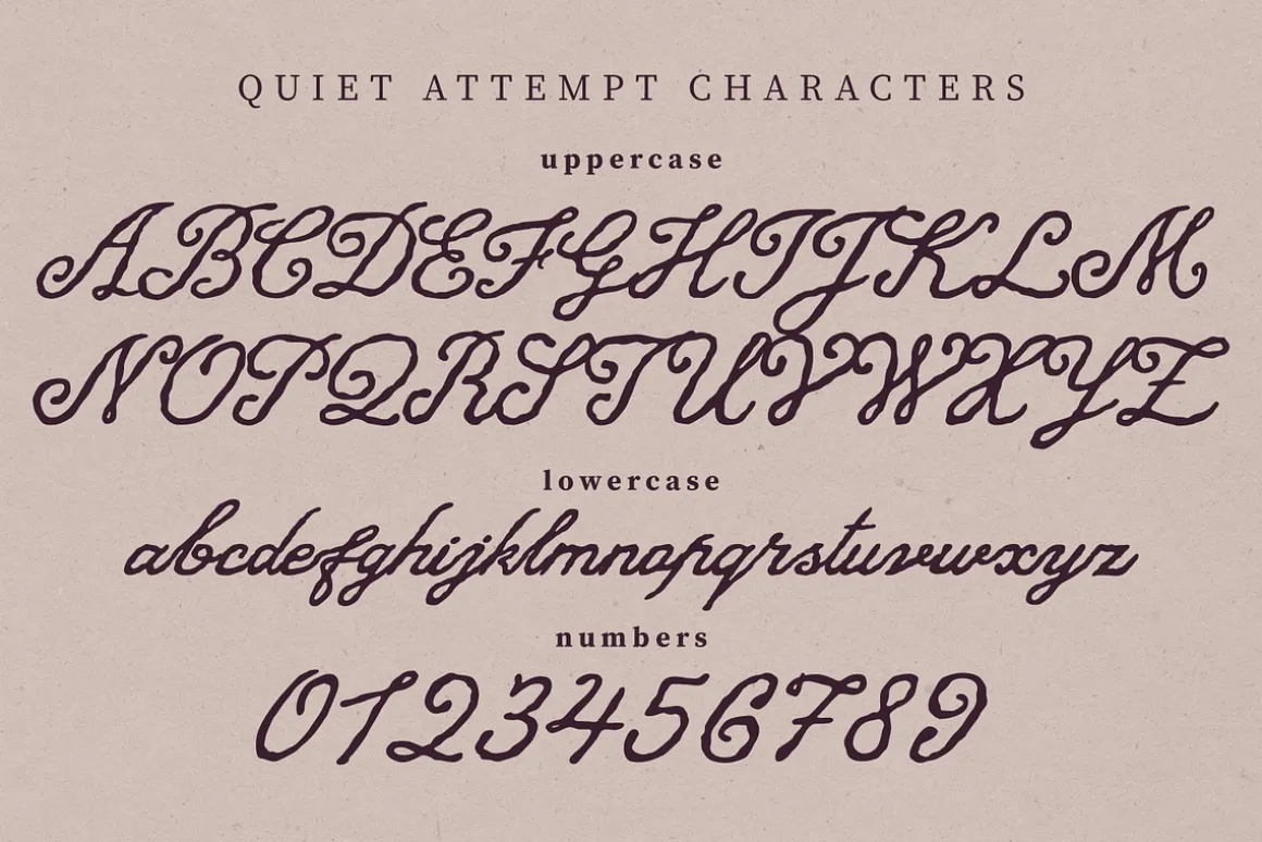 Quiet Attempt Love Handwritten Font