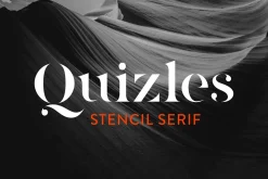 Quizles - Stencil Serif Font