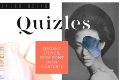 Quizles - Stencil Serif Font