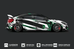Racing car decal wrap vector designs
