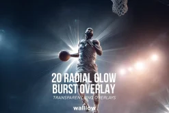 Radial Glow Burst Light Overlay PNG