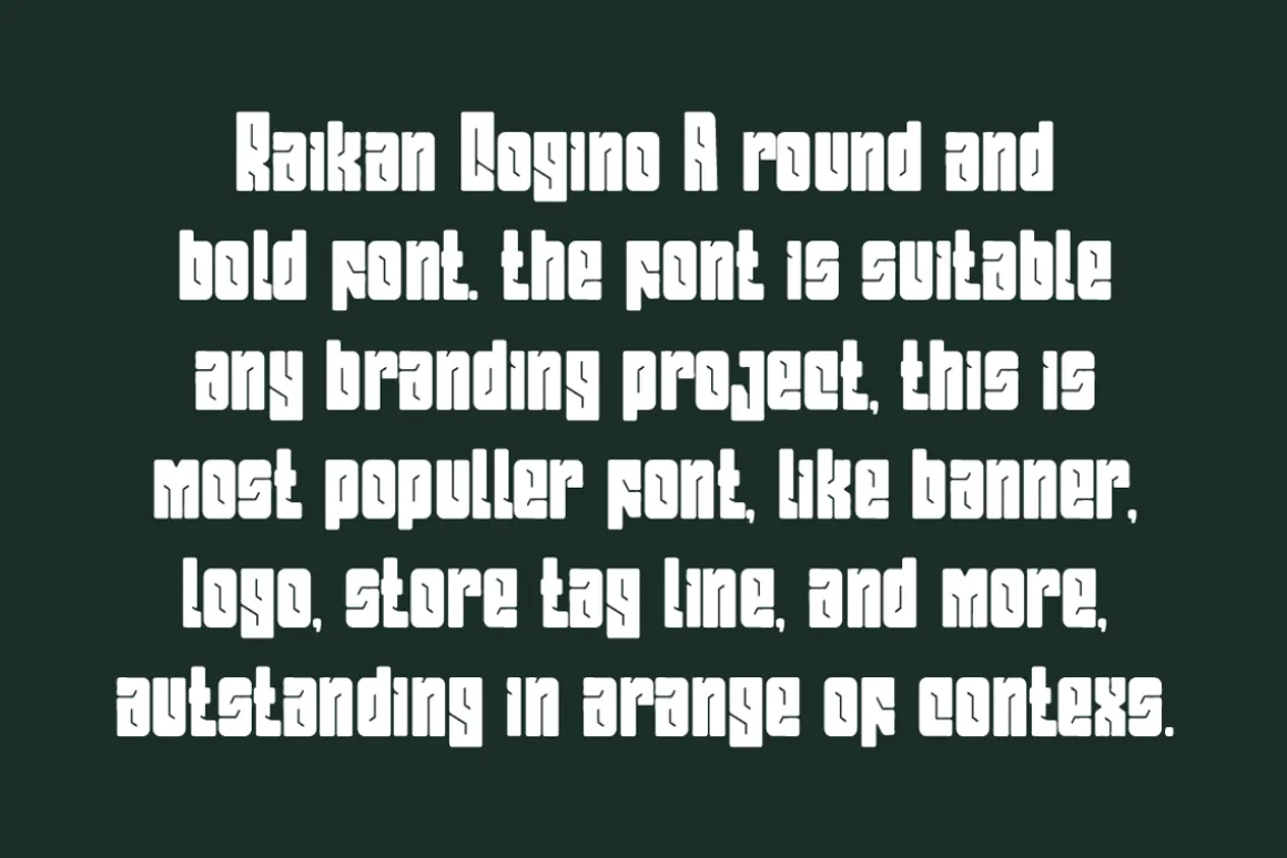 Raikan Cogino - Round Bold Font