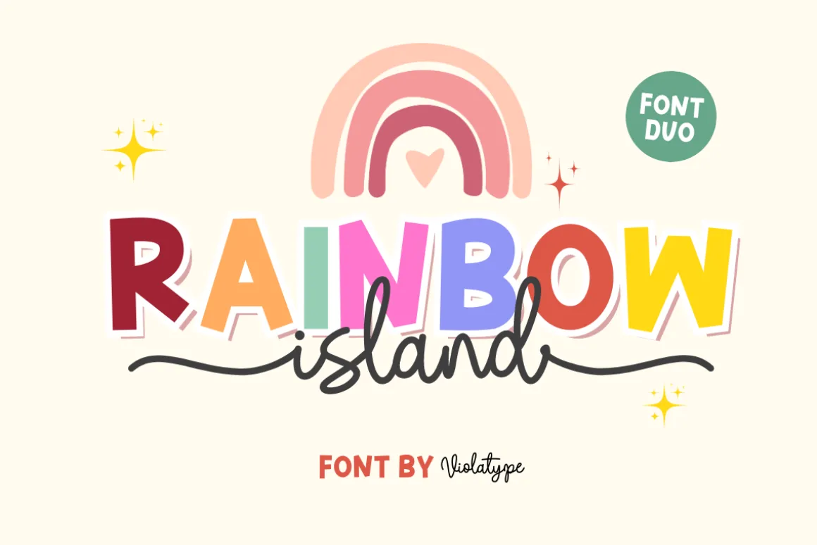 Rainbow Island - Font Duo