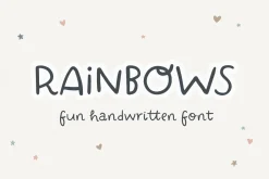 Rainbows | fun handwritten font