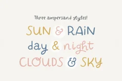 Rainbows | fun handwritten font