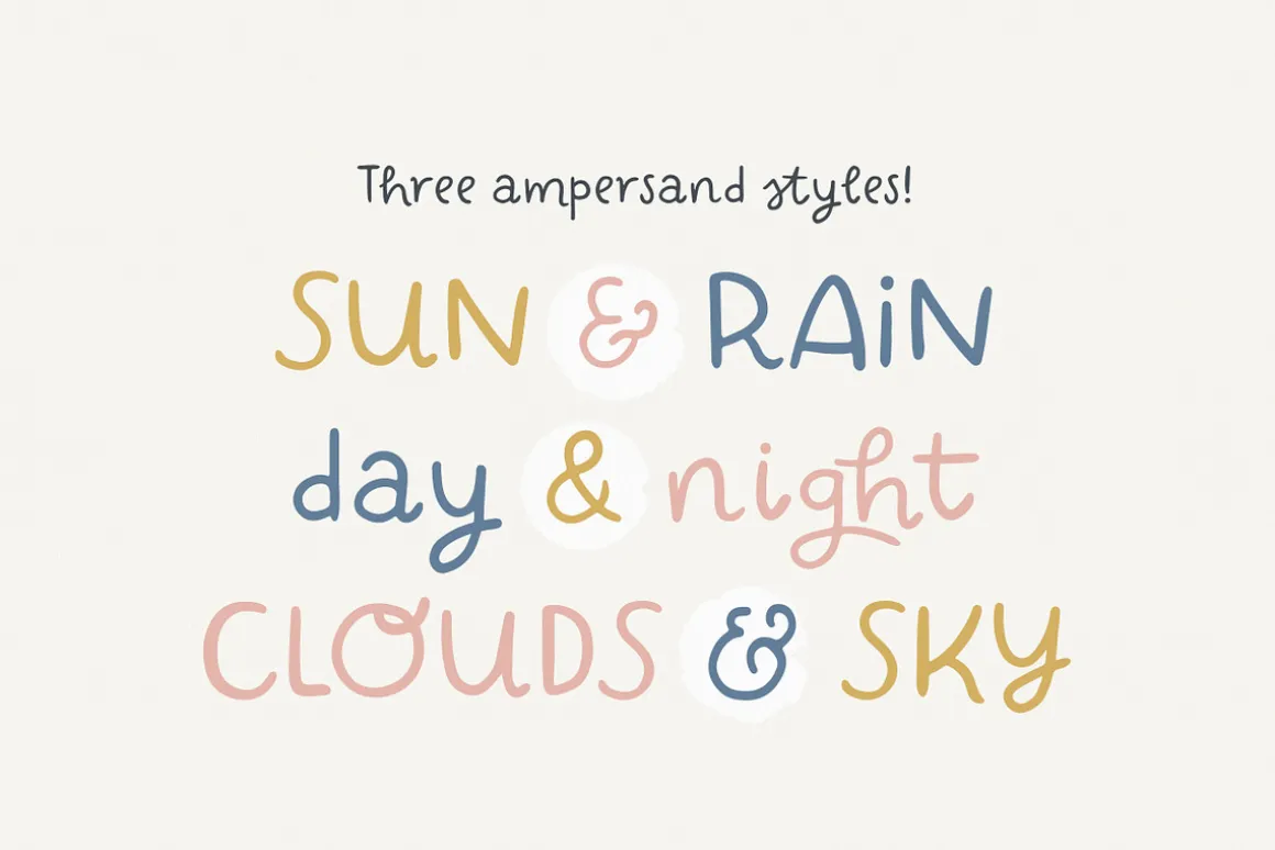 Rainbows | fun handwritten font