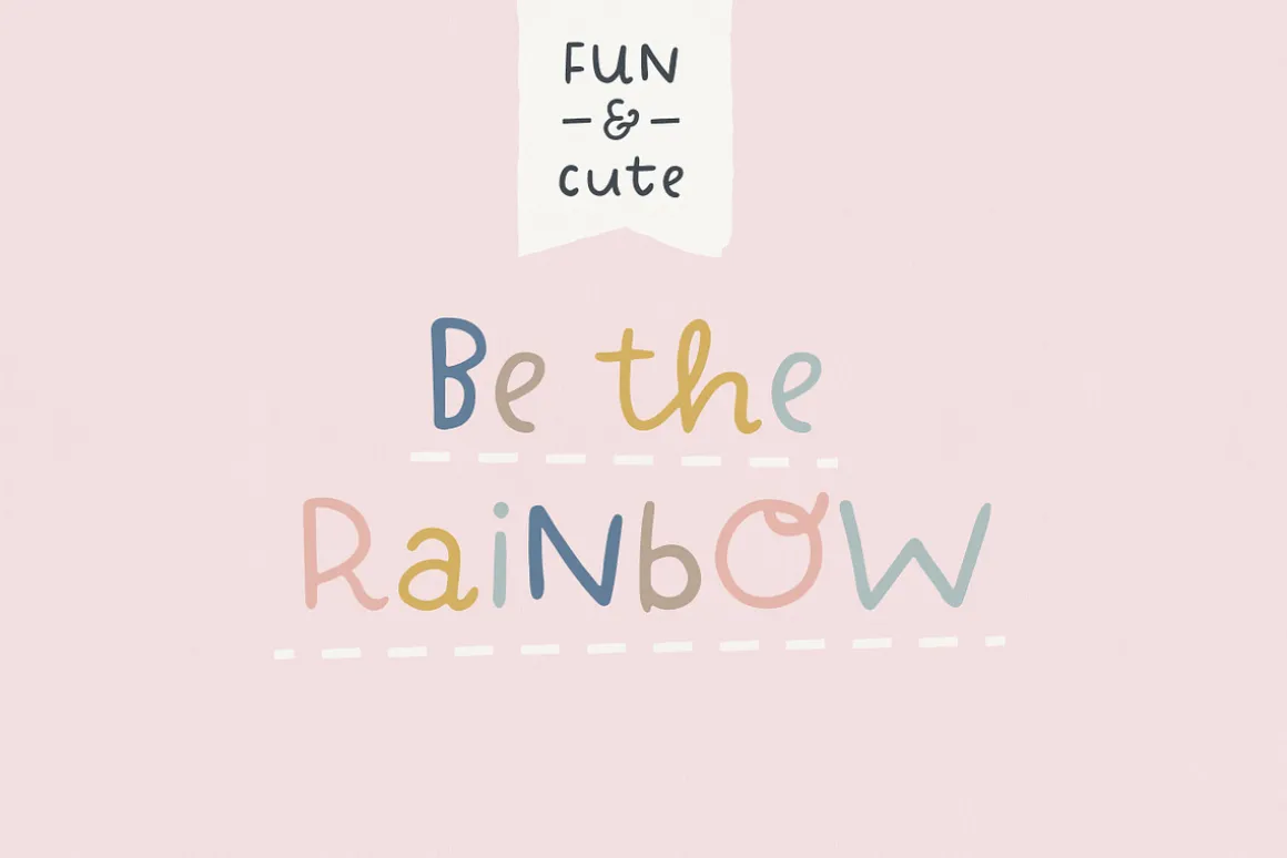 Rainbows | fun handwritten font