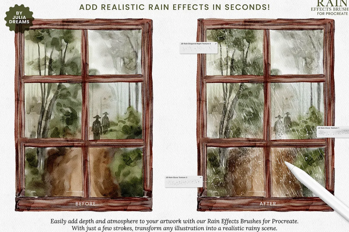 Rain Effects Brushes Procreate