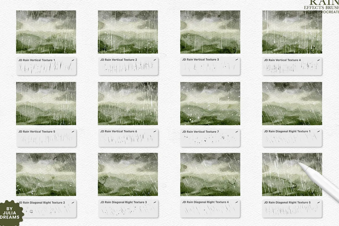 Rain Effects Brushes Procreate