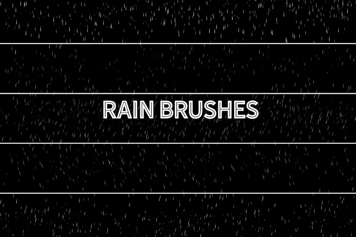 Rain Effect TEXT & Overlays & Brush