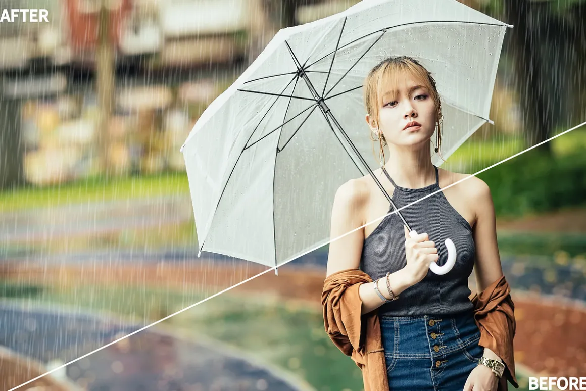 Rain Effect TEXT & Overlays & Brush
