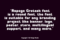 Rapoge Grotesk - Round Sans Font
