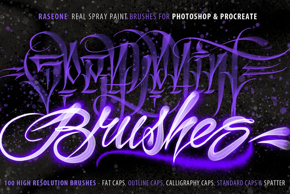 Raseone Real Spray Paint Brushes