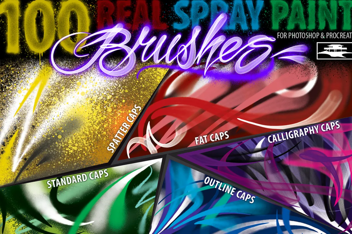 Raseone Real Spray Paint Brushes