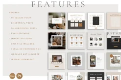 Real Estate Social Pack | Canva | PS