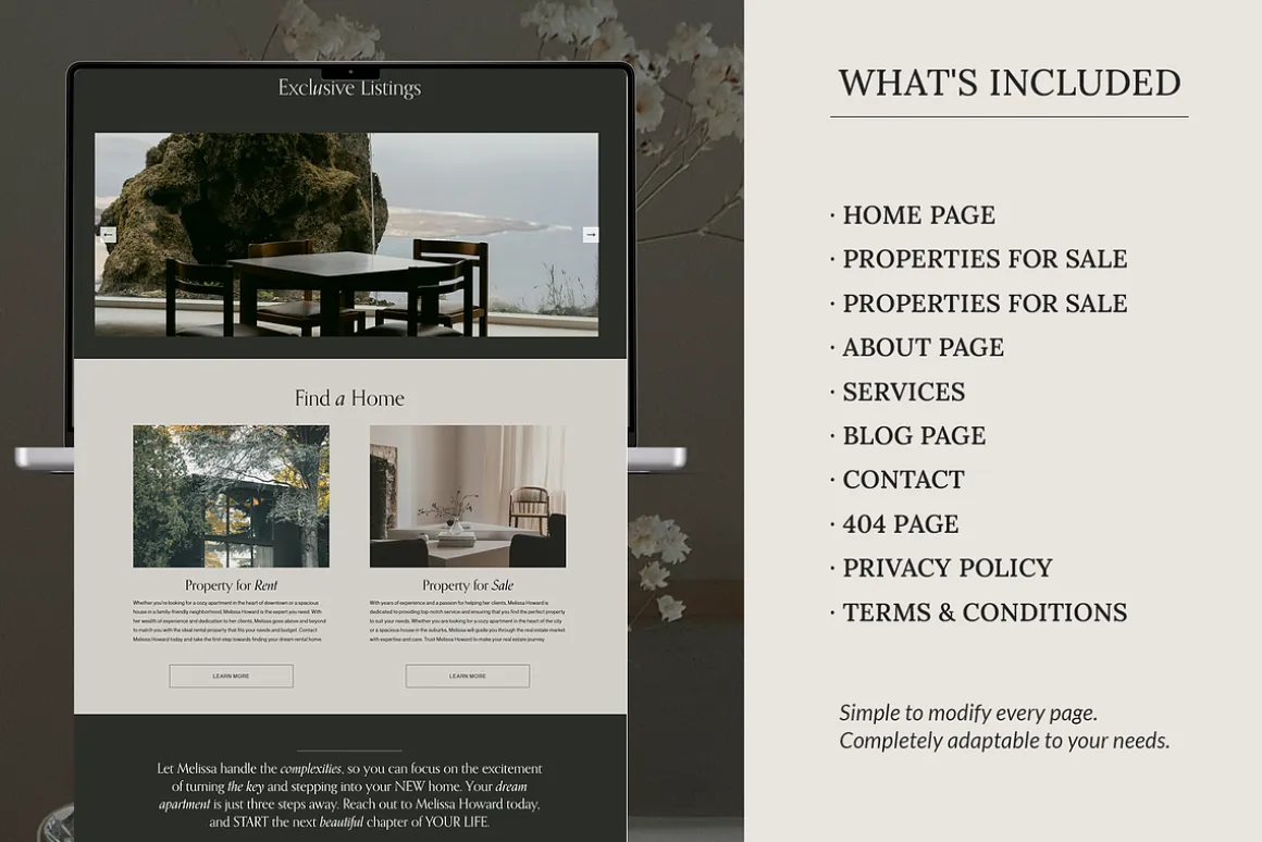Real estate realtor website template