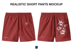 Realistic Short Pants Mockup