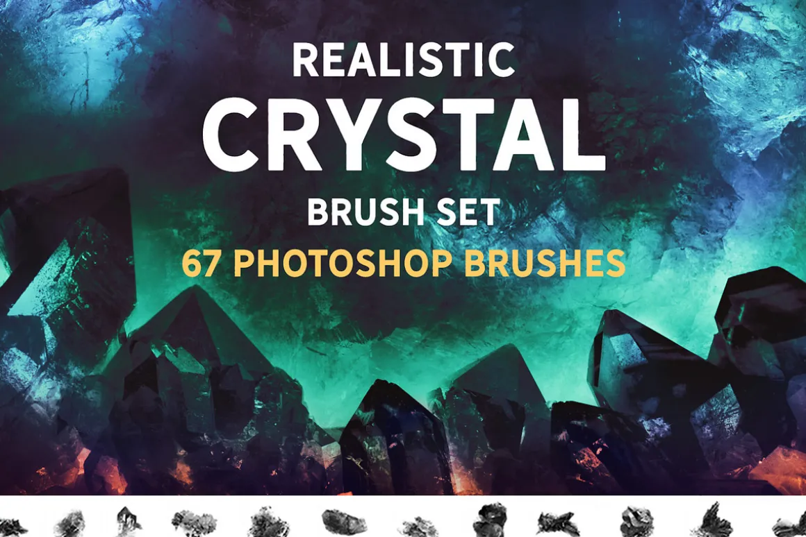 Realistic Crystal brush set