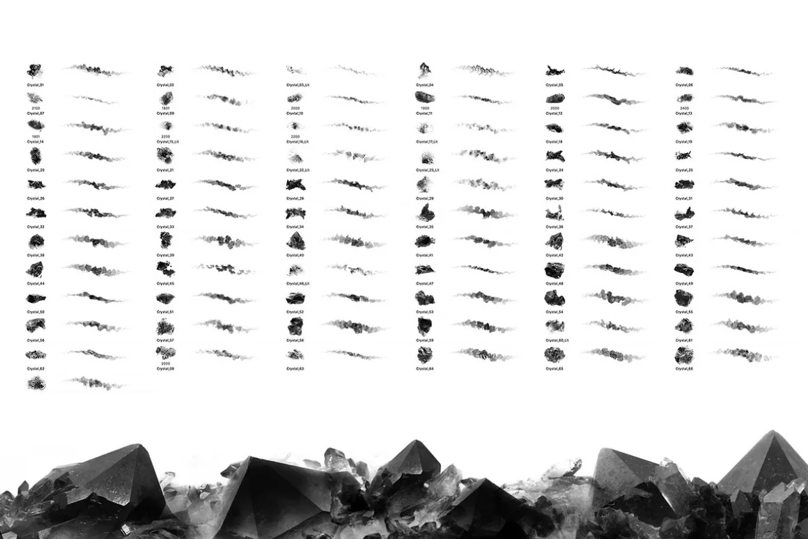 Realistic Crystal brush set