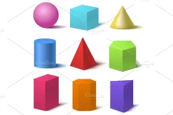 Realistic Detailed 3d Basic Shapes