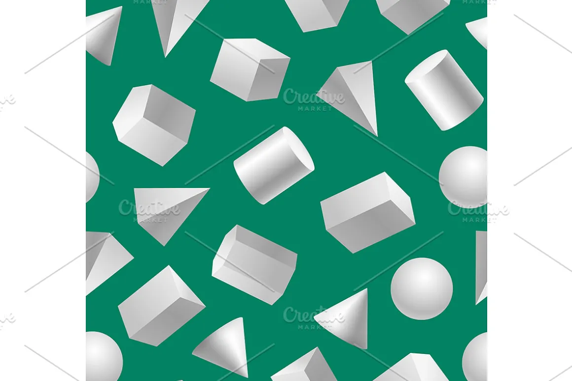 Realistic Detailed 3d Basic Shapes